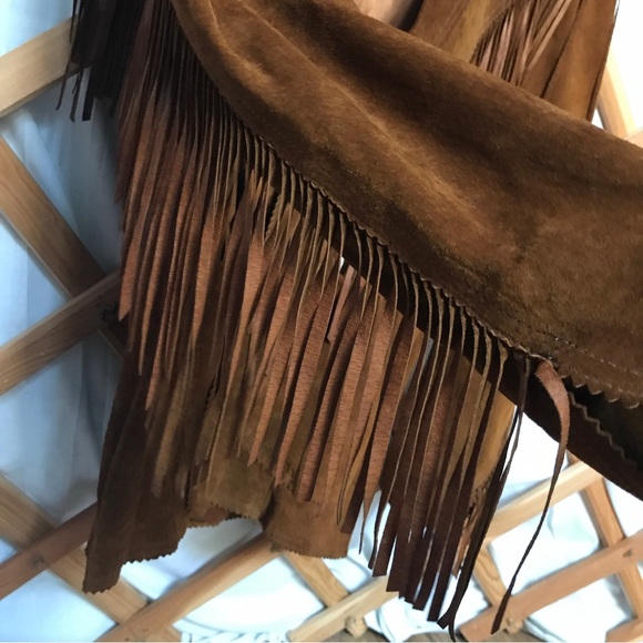 🍁 Vintage Leather Fringed Jacket - Made in Canada - Women’s Medium - Picture 9 of 11